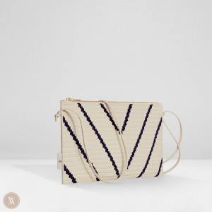 Tasky Vivaia Lucy - Ivory Chevron Biele | SQJW0631